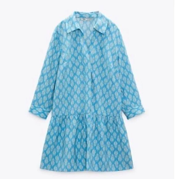 ZARA PRINTED SHORT DRESS - Picture 9 of 14